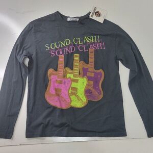 NEW DAYDREAMER GUITAR Sound Clash long sleeve graphic tshirt XS EX SMALL NWT